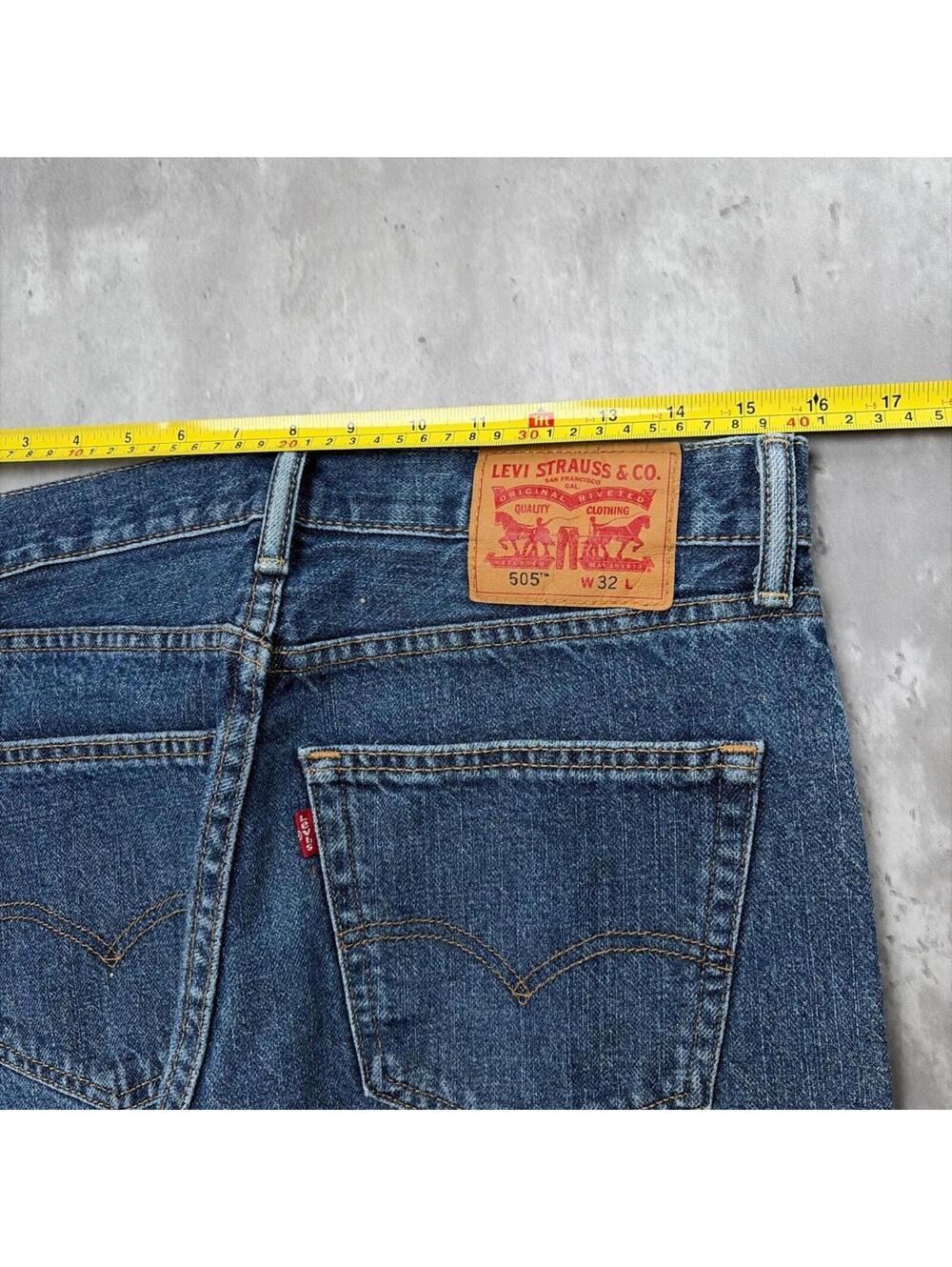 Y2K Blue Levi’s 505 Grunge Skater Denim Jorts - Picture 6 of 8